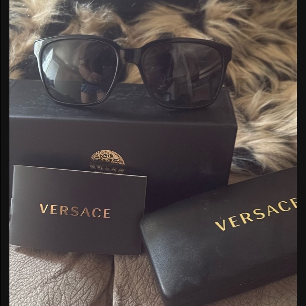Versace Black and Gold Sunglasses
